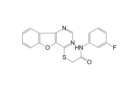 2-([1]benzofuro[3,2-d]pyrimidin-4-ylsulfanyl)-N-(3-fluorophenyl)acetamide