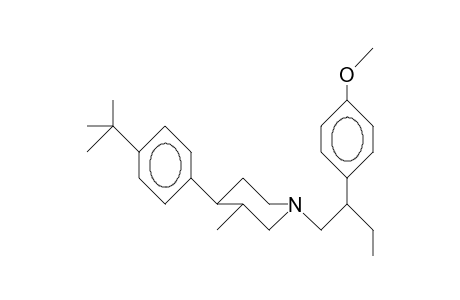 trans-3-Methyl-4-(4-tert-butyl-phenyl)-1-(2-(4-anisyl-butyl)-piperidine