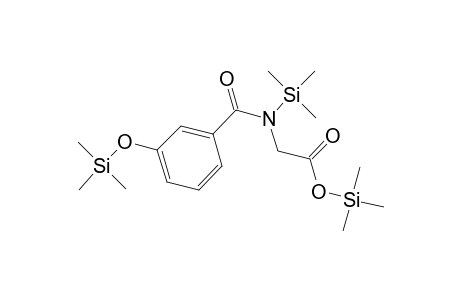 Glycine, N-(trimethylsilyl)-N-[3-[(trimethylsilyl)oxy]benzoyl]-, trimethylsilyl ester