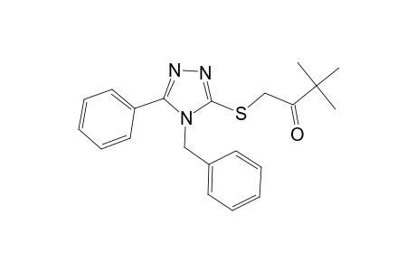 1-[(4-Benzyl-5-phenyl-4H-1,2,4-triazol-3-yl)sulfanyl]-3,3-dimethyl-2-butanone