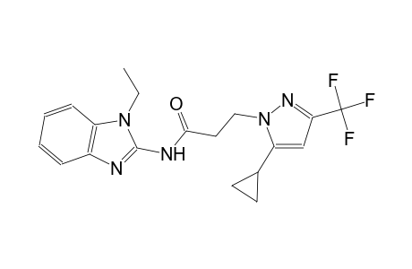 3-[5-cyclopropyl-3-(trifluoromethyl)-1H-pyrazol-1-yl]-N-(1-ethyl-1H-benzimidazol-2-yl)propanamide