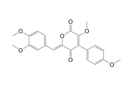 6-(3',4'-DIMETHOXYPHENYL)-METHYLENE-3-METHOXY-4-(4''-METHOXYPHENYL)-2H-PYRAN-2,5(6H)-DIONE