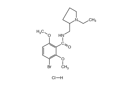 S-(-)-3-bromo-2,6-dimethoxy-N-[(1-ethyl-2-pyrrolidinyl)methyl]benzamide, monohydrochloride