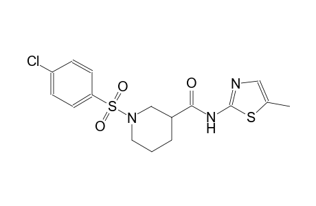 3-piperidinecarboxamide, 1-[(4-chlorophenyl)sulfonyl]-N-(5-methyl-2-thiazolyl)-