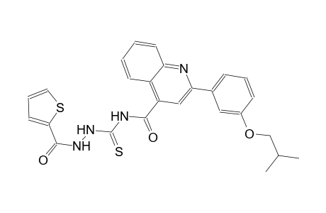 2-(3-isobutoxyphenyl)-N-{[2-(2-thienylcarbonyl)hydrazino]carbothioyl}-4-quinolinecarboxamide