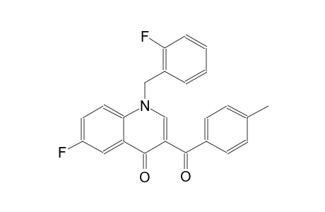 4(1H)-quinolinone, 6-fluoro-1-[(2-fluorophenyl)methyl]-3-(4-methylbenzoyl)-