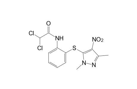 2,2-Dichloro-2'-[(1,3-dimethyl-4-nitropyrazol-5-yl)thio]benzanilide