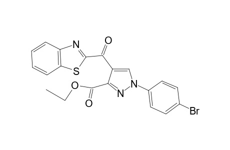 1H-pyrazole-3-carboxylic acid, 4-(2-benzothiazolylcarbonyl)-1-(4-bromophenyl)-, ethyl ester