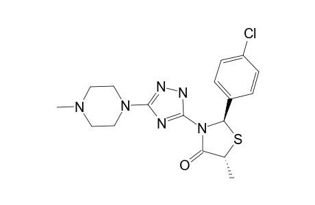 2-(4-Chlorophenyl)-5-methyl-3-[3-(4-methylpiperazin-1-yl)-1H-1,2,4-triazol-5-yl]-1,3-thiazolidin-4-one