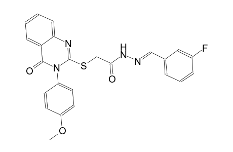 N'-[(E)-(3-fluorophenyl)methylidene]-2-{[3-(4-methoxyphenyl)-4-oxo-3,4-dihydro-2-quinazolinyl]sulfanyl}acetohydrazide