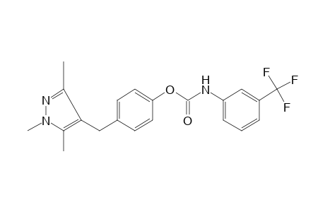 alpha-(1,3,5-TRIMETHYLPYRAZOL-4-YL)-p-CRESOL, m-(TRIFLUOROMETHYL)CARBANILATE (ESTER)