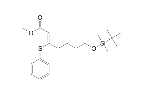 METHYL-(Z)-7-TERT.-BUTYLDIMETHYLSILOXY-3-PHENYLTHIO-2-HEPTENOATE