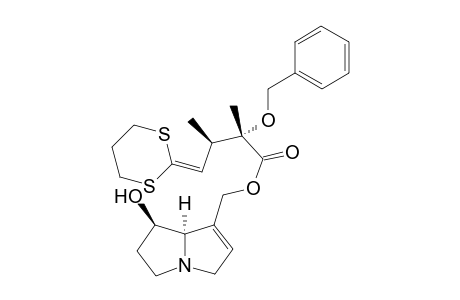 2-(Benzyloxy)-2,3-dimethyl-4-(1,3-dithianylidene)butanoic acid retronecine ester