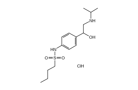 4'-[1-hydroxy-2-(isopropylamino)ethyl]butanesulfonanilide, hydrochloride