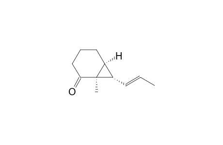 (1S,6S,7S)-1-methyl-7-[(E)-prop-1-enyl]norcaran-2-one