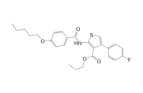 Propyl 4-(4-fluorophenyl)-2-{[4-(pentyloxy)benzoyl]amino}-3-thiophenecarboxylate