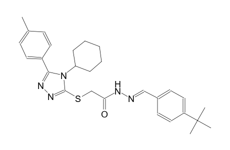 N'-[(E)-(4-tert-butylphenyl)methylidene]-2-{[4-cyclohexyl-5-(4-methylphenyl)-4H-1,2,4-triazol-3-yl]sulfanyl}acetohydrazide