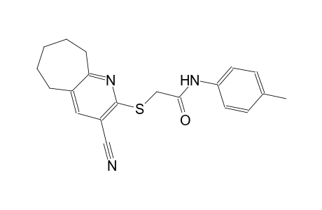 acetamide, 2-[(3-cyano-6,7,8,9-tetrahydro-5H-cyclohepta[b]pyridin-2-yl)thio]-N-(4-methylphenyl)-