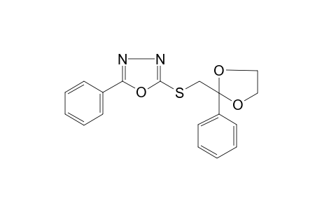 2-Phenyl-5-[(2-phenyl-1,3-dioxolan-2-yl)methylsulfanyl]-1,3,4-oxadiazole