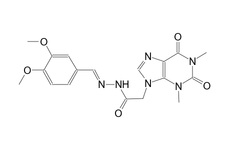 N'-[(E)-(3,4-dimethoxyphenyl)methylidene]-2-(1,3-dimethyl-2,6-dioxo-1,2,3,6-tetrahydro-9H-purin-9-yl)acetohydrazide