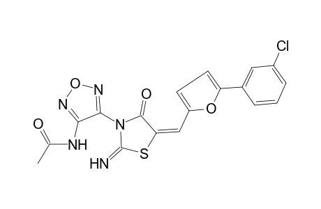 acetamide, N-[4-[(5E)-5-[[5-(3-chlorophenyl)-2-furanyl]methylene]-2-imino-4-oxothiazolidinyl]-1,2,5-oxadiazol-3-yl]-