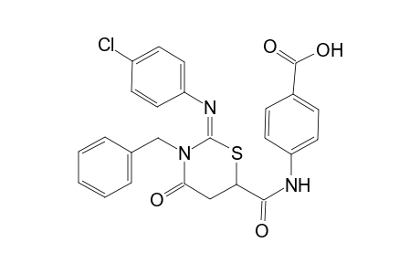 benzoic acid, 4-[[[(2E)-2-[(4-chlorophenyl)imino]tetrahydro-4-oxo-3-(phenylmethyl)-2H-1,3-thiazin-6-yl]carbonyl]amino]-