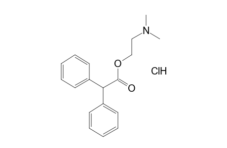 diphenylacetic acid, 2-(dimethylamino)ethyl ester, hydrochloride