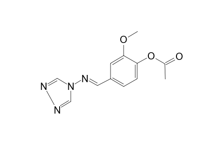 2-methoxy-4-[(E)-(4H-1,2,4-triazol-4-ylimino)methyl]phenyl acetate