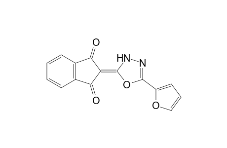 2-(5-(Furan-2-yl)-1,3,4-oxadiazol-2-(3H)-ylidene)-1H-indene-1,3-(2H)-dione