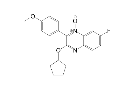 3-(Cyclopentyloxy)-7-fluoro-2-(4-methoxyphenyl)quinoxaline N-Oxide
