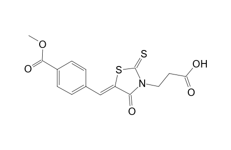 3-{(5Z)-5-[4-(methoxycarbonyl)benzylidene]-4-oxo-2-thioxo-1,3-thiazolidin-3-yl}propanoic acid