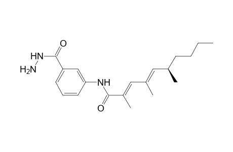 Benzoic acid, 3-[(2,4,6-trimethyl-1-oxo-2,4-decadienyl)amino]-, hydrazide, [R-(E,E)]-