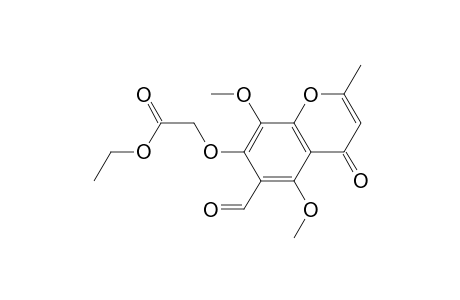 6-formyl-5,8-dimethoxy-7-[(ethoxycarbonyl)methoxy]-2-methylchromone