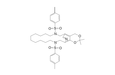 7,18-bis(p-tolylsulfonyl)-2,2-dimethyl-6,7,8,9,10,11,12,13,14,15,16,17,18,19-tetradecahydro-20,5-(nitrilometheno)-4H-1,3-dioxino[4,5-d][1,8]diazacyclooctadecine