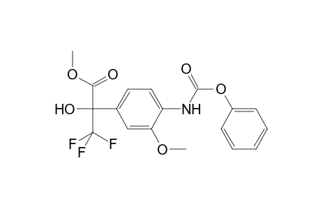 Benzeneacetic acid, .alpha.-hydroxy-3-methoxy-4-[(phenoxycarbonyl)amino]-.alpha.-(trifluoromethyl)-, methyl ester