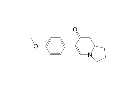 7(1H)-Indolizinone, 2,3,8,8a-tetrahydro-6-(4-methoxyphenyl)-, (.+-.)-