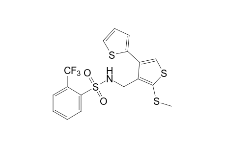 N-{[2-(methylthio)-4-(2-thienyl)-3-thienyl]methyl}-alpha,alpha,alpha-trifluoro-o-toluenesulfonamide