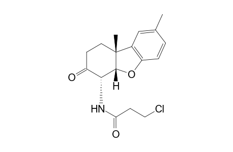 3-chloro-N-(8,9bbeta-dimethyl-1,2,3,4abeta,9b-hexahydro-3-oxo-4a-dibenzofuranyl)propionamide