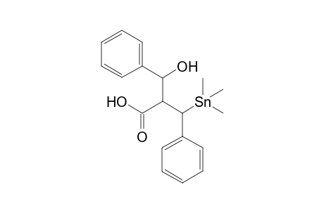 (2SR,3SR)-2-[(SR)-1-hydroxybenzyl]-3-phenyl-3-trimethylstannylpropanoic acid acid