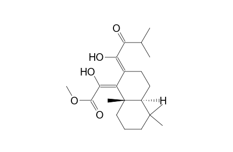 Acetic acid, hydroxy[octahydro-2-(1-hydroxy-3-methyl-2-oxobutylidene)-5,5,8a-trimethyl-1(2H)-naphthalenylidene]-, methyl ester, (4aS-trans)-