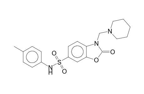 2-keto-3-(piperidinomethyl)-N-(p-tolyl)-1,3-benzoxazole-6-sulfonamide