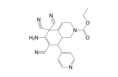 ethyl 6-amino-5,5,7-tricyano-8-(4-pyridinyl)-3,5,8,8a-tetrahydro-2(1H)-isoquinolinecarboxylate