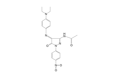 N-{4-{[p-(DIETHYLAMINO)PHENYL]IMINO}-1-(p-NITROPHENYL)-5-OXO-2-PYRAZOLIN-3-YL}ACETAMIDE