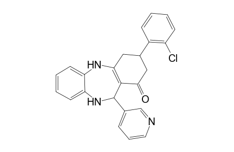 9-(2-Chlorophenyl)-6-(3-pyridinyl)-5,6,8,9,10,11-hexahydrobenzo[b][1,4]benzodiazepin-7-one