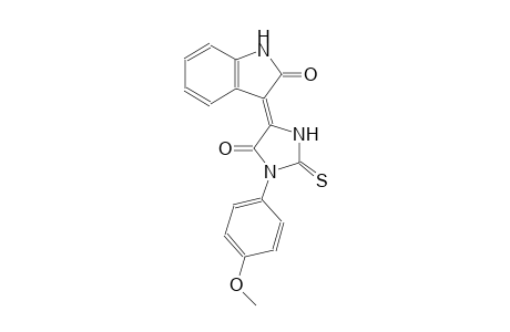 (3Z)-3-[1-(4-methoxyphenyl)-5-oxo-2-thioxo-4-imidazolidinylidene]-1,3-dihydro-2H-indol-2-one