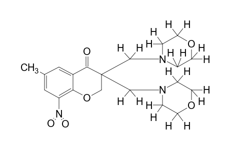 3,3-BIS(MORPHOLINOMETHYL)-6-METHYL-8-NITRO-4-CHROMANONE