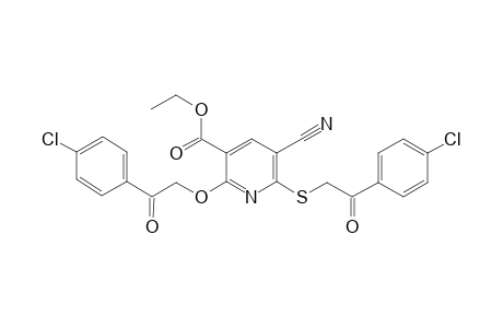 2-[2-(4-chloro-phenyl)-2-oxo-ethoxy]-6-[2-(4-chloro-phenyl)-2-oxo-ethylsulfanyl]-5-cyanO-nicotinic acid ethyl ester