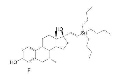 4-Fluoro-7-.alpha.-methyl-(17.alpha.,20E)-21-(tri-n-butylstannyl)vinylestradiol