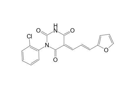 (5E)-1-(2-chlorophenyl)-5-[(2E)-3-(2-furyl)-2-propenylidene]-2,4,6(1H,3H,5H)-pyrimidinetrione