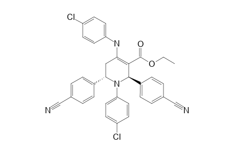 Ethyl anti-4-(4-chlorophenylamino)-1-(4-chlorophenyl)-2,6-bis(4-cyanophenyl)-1,2,5,6-tetrahydropyridine-3-carboxylate